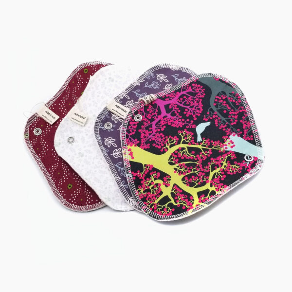 serviette_tailleM_multicouleur Serviette hygiénique lavable – Image 1